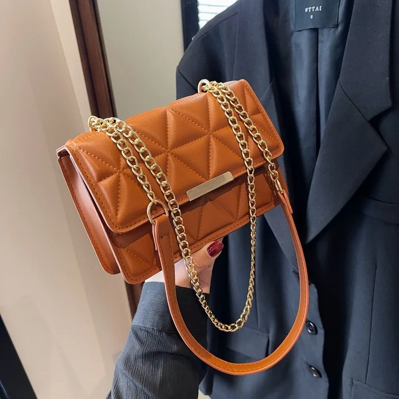 

Trendy Quilted Chain Crossbody Shoulder Bags, Stylish Multi Color Small Square Purses, Chic & Perfect for Women's Everyday Use