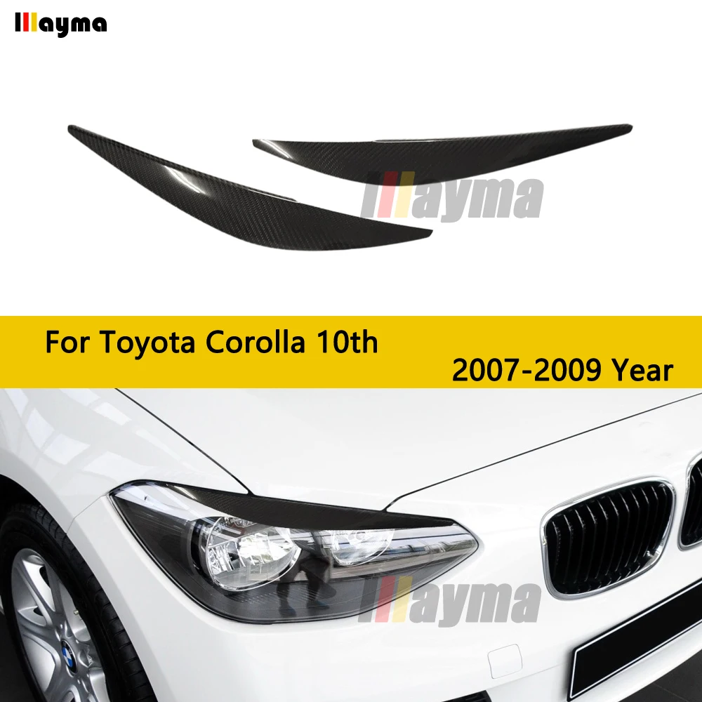 Sport Style Real Carbon Fiber Car Halogen Headlights Eyebrow Trim Eyelid Cover Sticker for 1 Series 2012 2013 2014 Year F20 F21