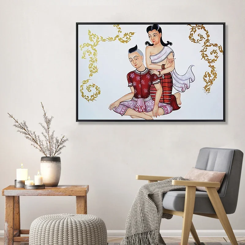 Southeast Asian Thai Massage Yoga Health Salon Posters Pictures Canvas Wall Art Home Decor Paintings for Living Room Decoration