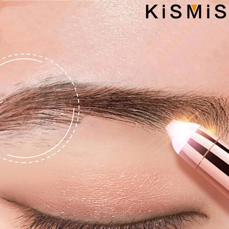 USB wiederaufladbarer Mini schmerzloser elektrischer Augenbrauentrimmer Gesichtshaarentfernung Rasierer Epilierer Kit für Frauen