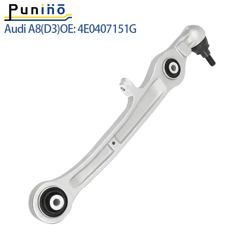 

Punino Front Lower Suspension Control Arm Straight For Audi A8 D3 2002-2010 4E0407151G 4E0407151L 3.0 Long quattro