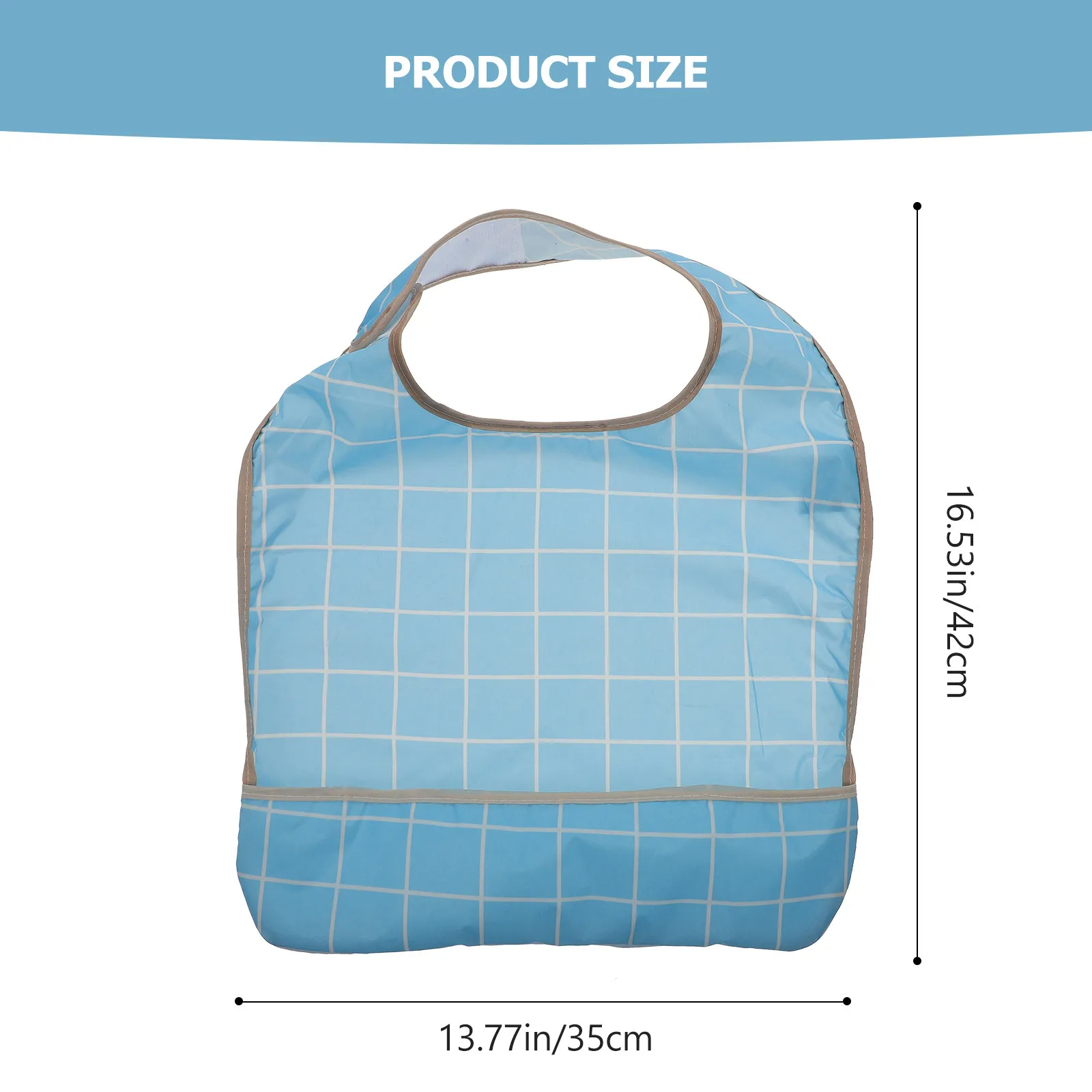 2Pcs Waterproof Adult Bib Silicone Adjustable Polyester Eating Apron Large Coverage Mealtime Bib for Elderly Clothes Protection