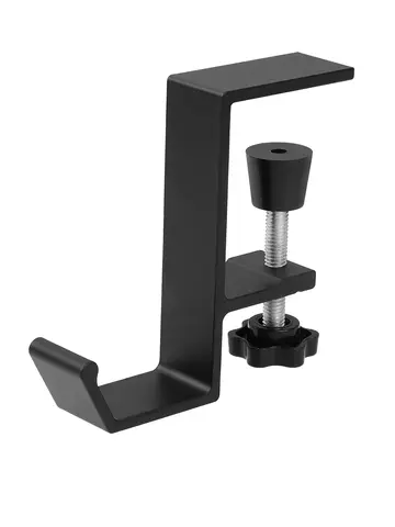Aluminum Alloy Headphone Hook Hanger Universal Gaming Headphone Stand Under Desk Non-Slip Adjustable Desk Headphone Hanger Hook