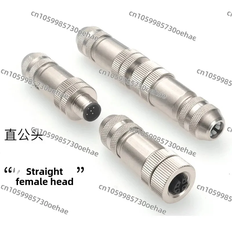 

M8 Plastic All-metal Assembled Plug-in Connector 3-pin Type 4PIN Hole Type IP67 Waterproof Connector Plug