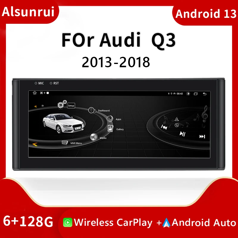 

Мультимедийный плеер, беспроводной Carplay Android 12, автомобильный радиоприемник для Audi Q3 2013-2018, стерео экран, GPS Navi, аудио головное устройство