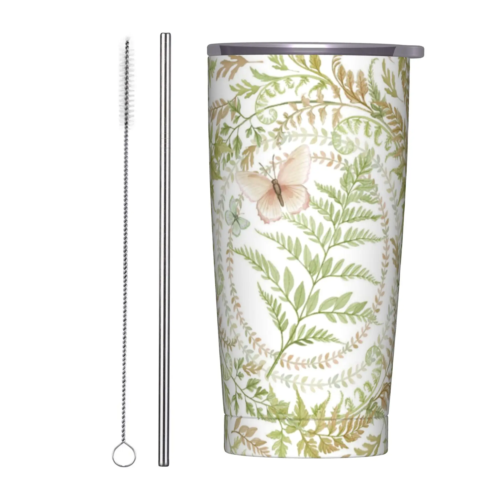 Stainless Steel Tumbler Rural flowers Thermal Mug  Keep Heat Cold and Hot Camping Mugs Cup,