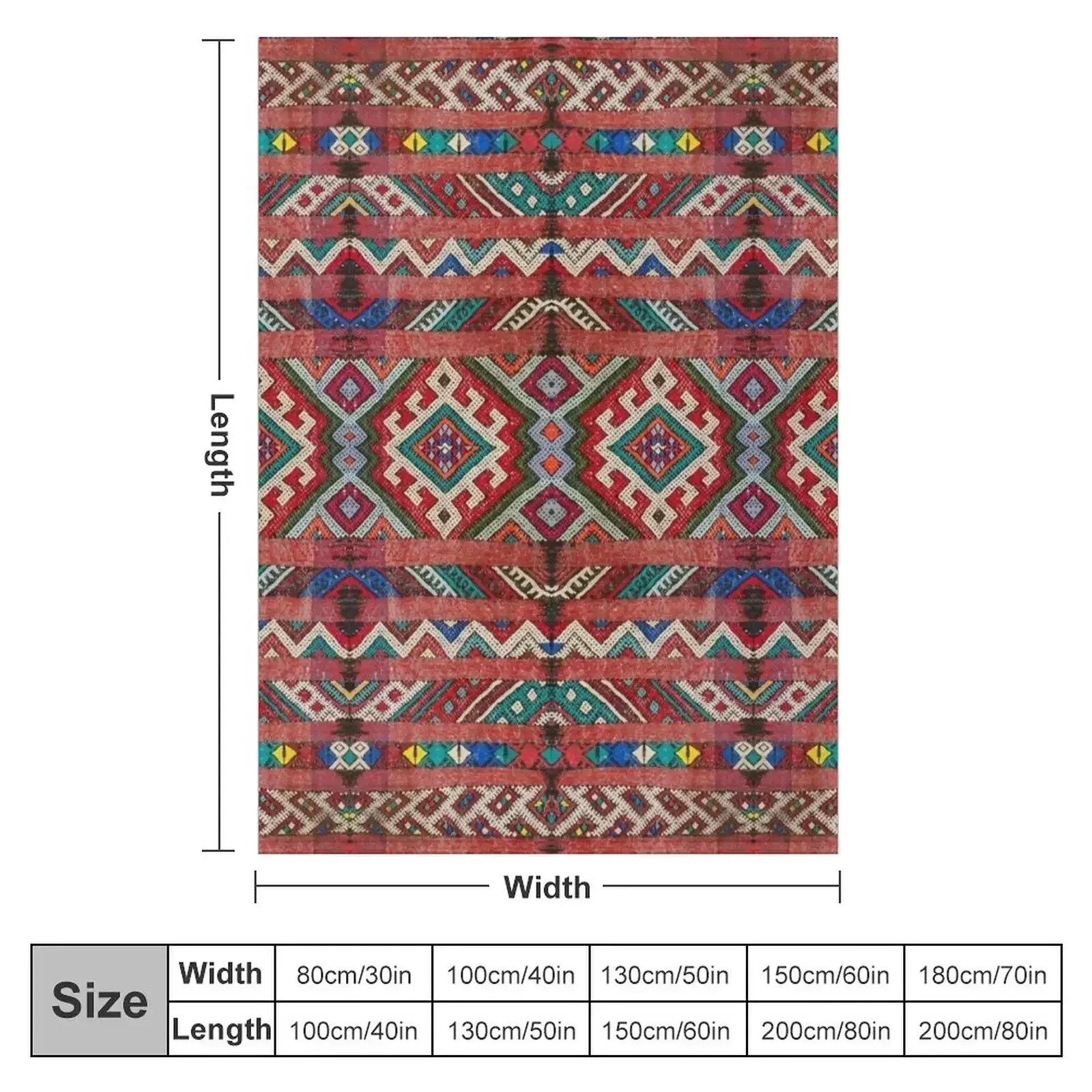 Heritage Moroccan Design Throw Blanket couch cozy soft plush fuzzy picnic outdoor blanket