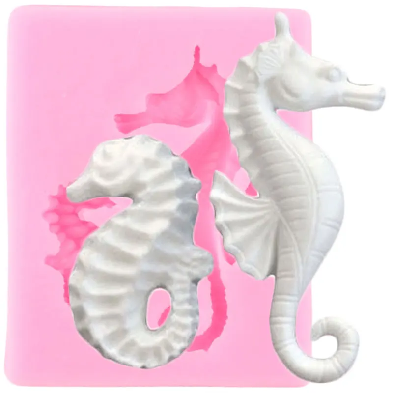 Sea Horse Silicone Mold Seahorse Fondant Cake Decorating Tools DIY Handmade Soap Mold Candy Resin Clay Chocolate Gumpaste Moulds