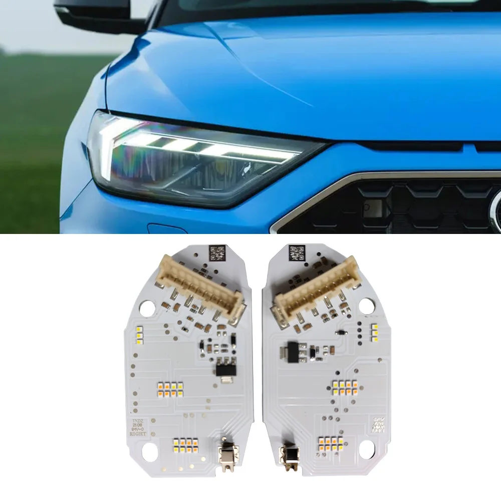 

White Lightsource LED Headlight DRL Turn Signal Boards For Audi A1 S1 2018-2023 Daytime Running Light OE# 82A998474 82A998473