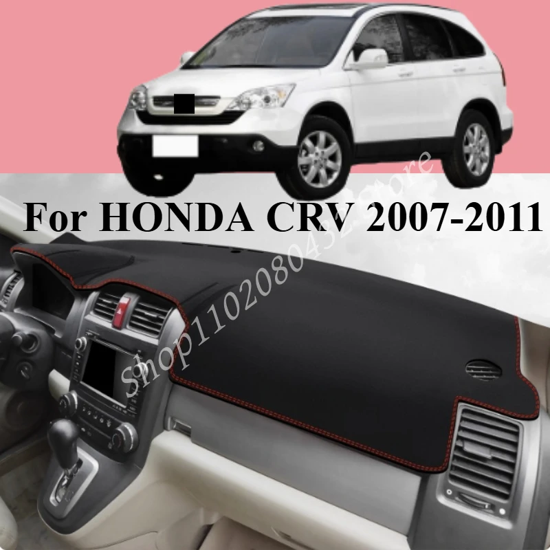 

Крышка приборной панели автомобиля с левым рулем, коврик для HONDA CRV 2007-2011, автомобильный нескользящий коврик от солнца, ковер