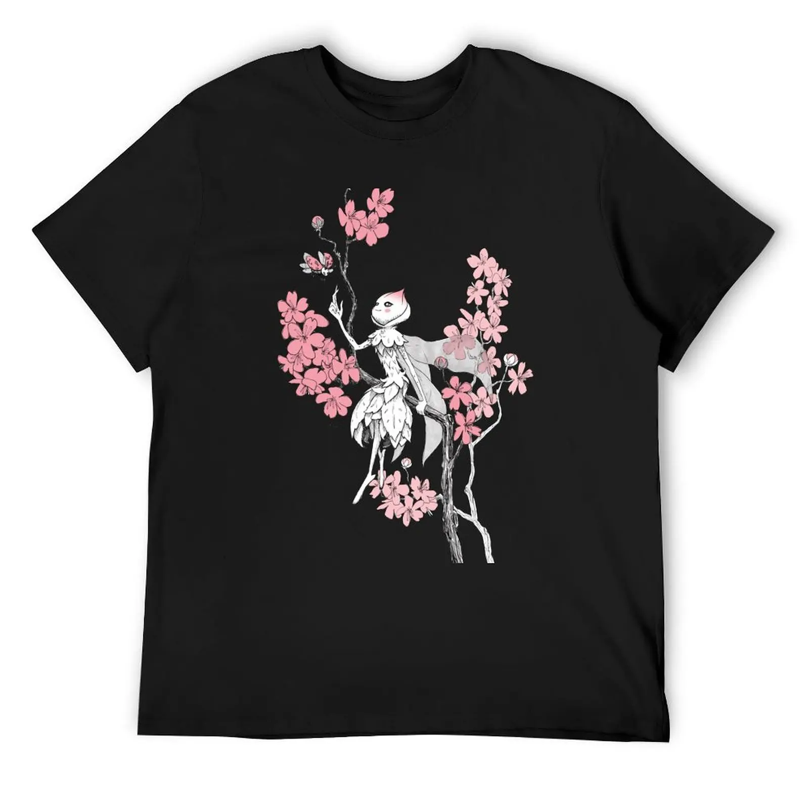 Cherry Blossom Spring Fairy and Ladybug T-Shirt summer tops heavyweights shirts men graphic