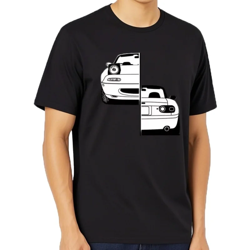 Camiseta con estampado de inicial D MIATA MX5 para hombre, ropa de verano de 100% algodón, Y2k, ropa de calle gráf