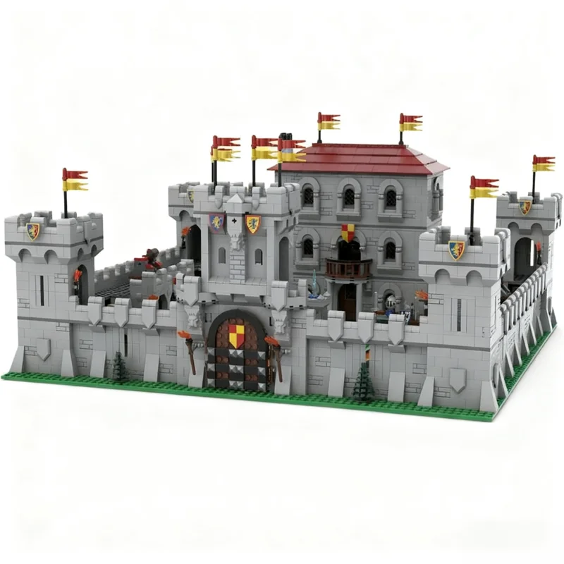4561pcs MOC Castle Lion Knights Training Fortress Model Building Blocks Christmas Gift Decorative Creative For Desktop And Shelf