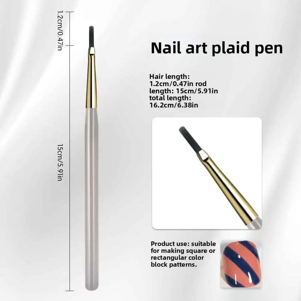 New French Plaid Nail Art Pen Professional Detail Fine Line Nail Brush Nail Art Liner Brushes for Gel Nail Polish
