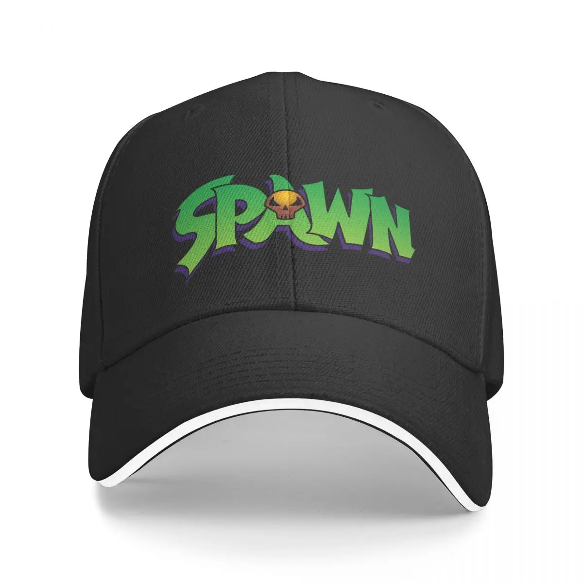 Gorra de béisbol con logotipo de SPAWN, gorro ajustable de algodón sólido