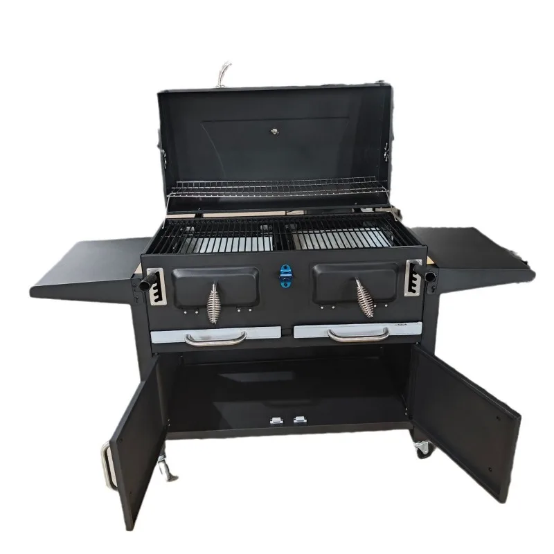 

American camping charcoal grill Large capacity smoldering oven Courtyard outdoor large environmental protection