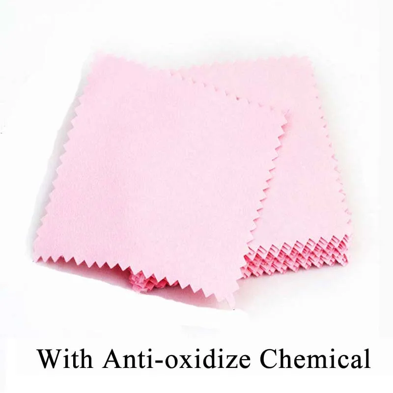 With Antioxidize Chemical Silver Gold Jewelry Cleaning Cotton Cloth Buckskin Velvet Effective Flannelette Polishing Cloth