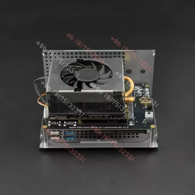 Chipbiard Dfrobot Lattepanda Mu Dev Kit, Mxm Rtx3060 Gpu Carrier Board, Local Ai Computing With 6-channel 4k Display Support