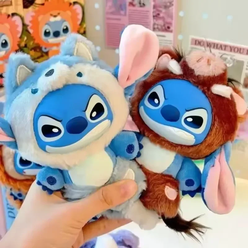 Disney STITCH Animal Series Anime bolsa de juguete de peluche colgante Linda muñeca de peluche misterio Kawaii STITCH regalo juguete sorpresa regalos de navidad
