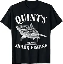 1975 Vintage Quints Shark Funny Fishings Retro T-Shirt Anime Graphic T-shirts For Men Clothing Women Tees High Quality