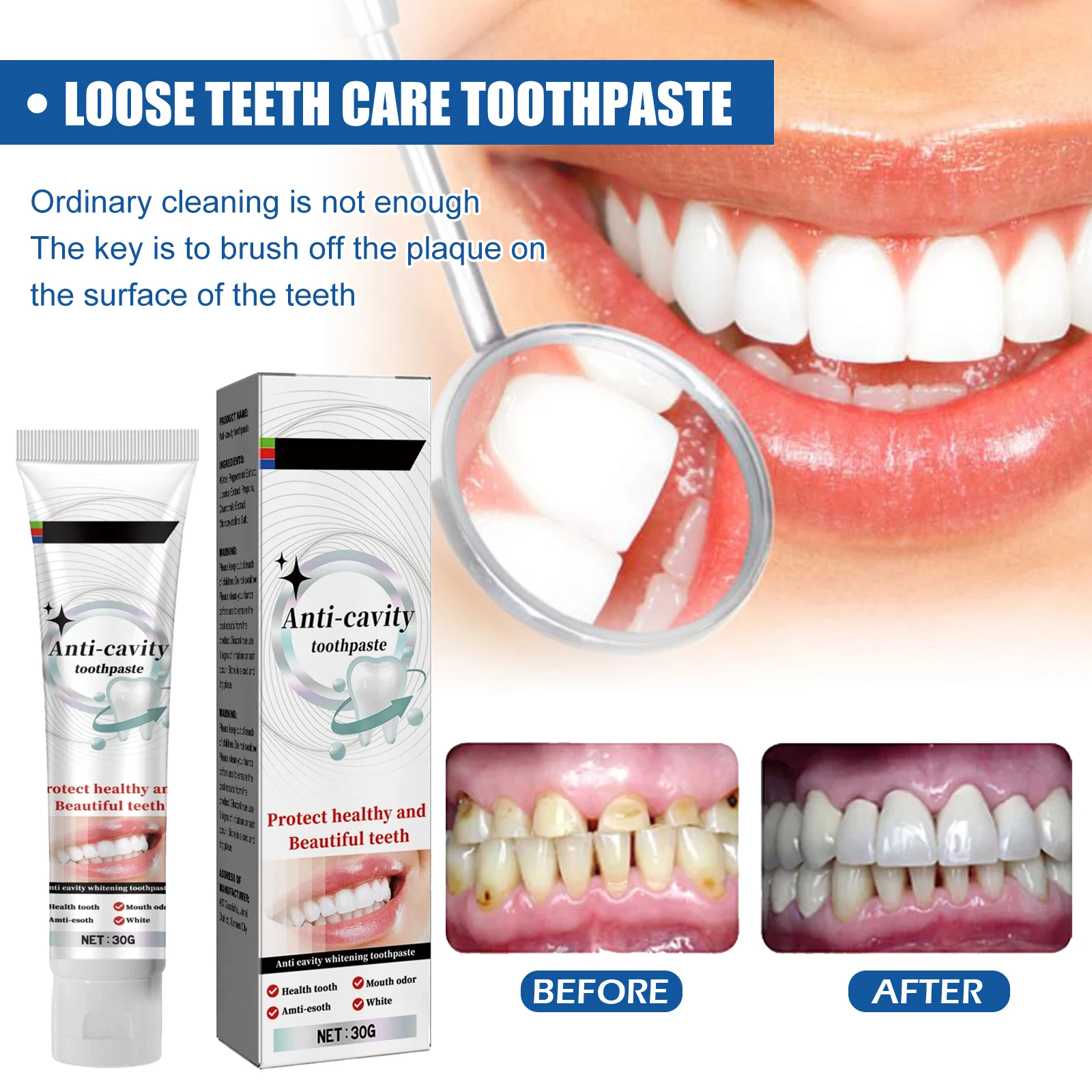 Use natural plant extracts to repair tooth decay, whiten teeth, and remove tooth decay