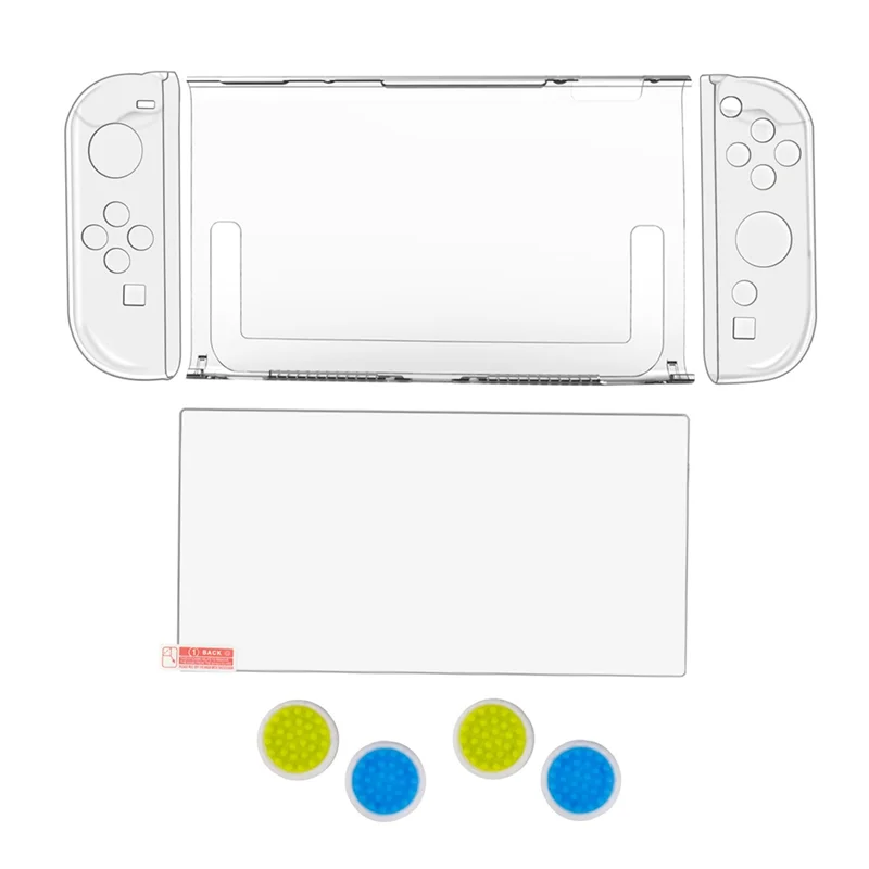 【اشتريها الآن!】لـ Switch 2 مجموعة حافظة واقية 8 في واحد حافظة واقية مقسمة + غطاء عصا التحكم + طبقة رقيقة واقية للشاشة لنينتندو Sw