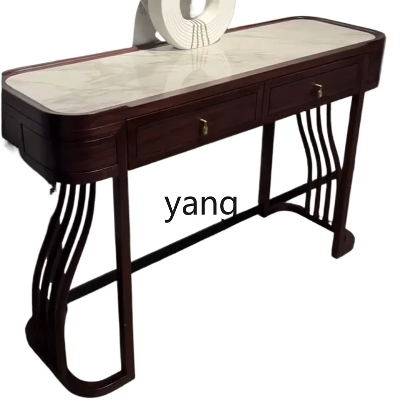 

LMM new Chinese-style entrance table modern light luxury home against the wall Zen view table