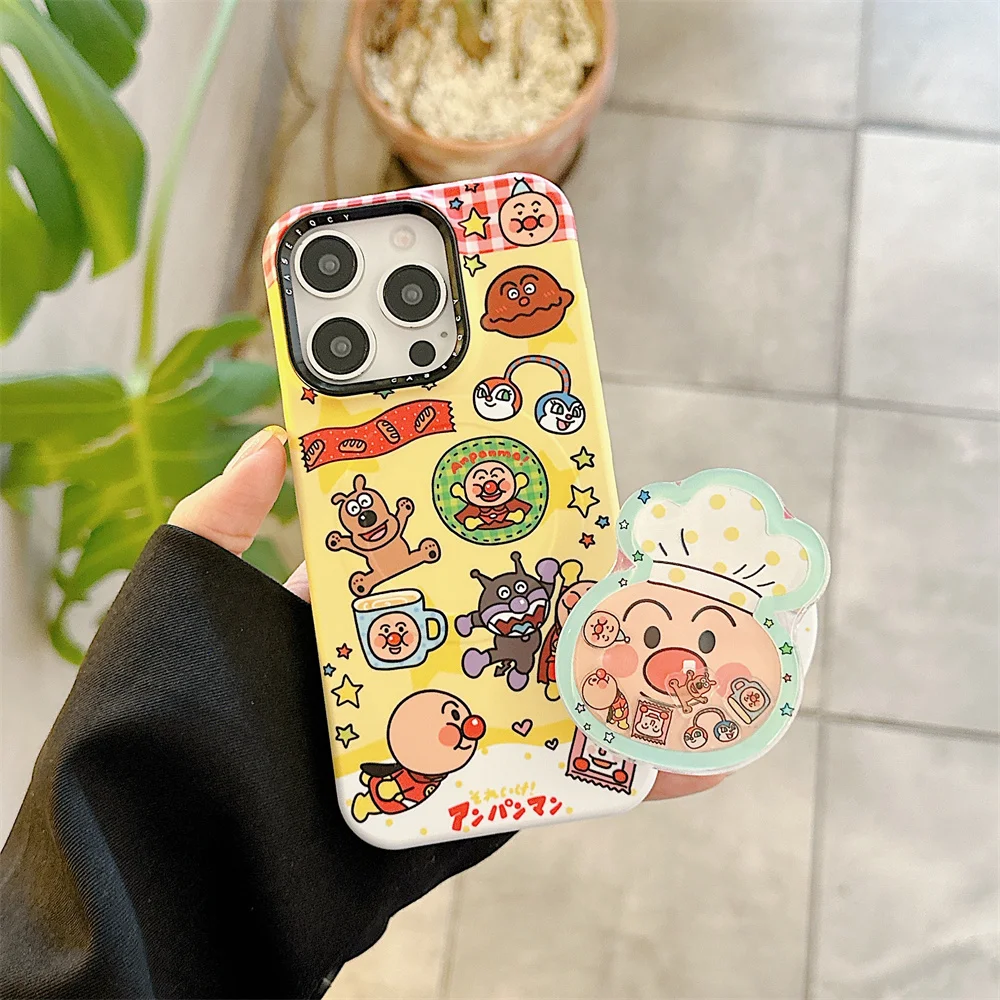 

Kawaii Shake Holder phone case for iPhone 12 13 14 15 16 Pro Max cover cute cartoon magnetic stand shock protection Funda For 16