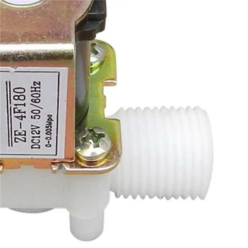 ABSS-4X 12V 1/2Inch N/C Plastic Electric Solenoid Valve Magnetic Water Air Normally Closed
