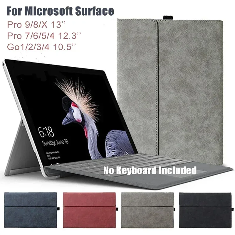 

Keyboard Case for Microsoft Surface Pro 9 8 X 13 inch PU Leather Tablet Stand Cover for Surface Pro 7 7plus 6 5 4 12.3'' Go 4 3