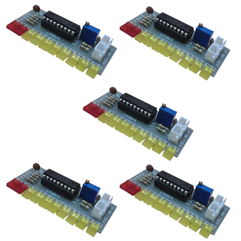 ABKN-5X LM3915 Audio Level Indicator Diy Kit 10 Led Sound Audio Spectrum Analyzer Level Indicator Kit Electoronics Soldering