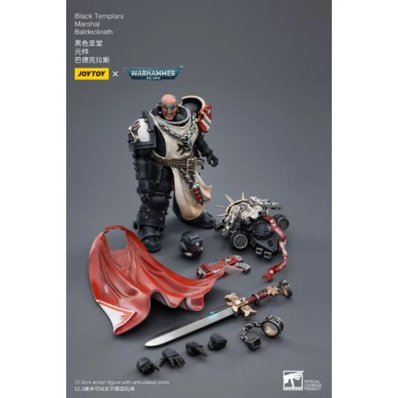 JOYTOY Oryginalny Warhammer 40000 Marszałek Badkras z Czarnej Katedry Emperorskiego Wojownika Rolanda Gotowy Model Kolekcjonerski