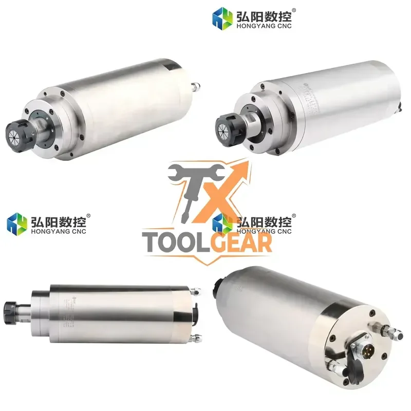 Water Cooled Spindle - 2026年中国工場*HYCNC 3.2kwスピンドルモーター水冷式4ベアリングACモーター、工作機械用スピンドルモーター（CNC用）