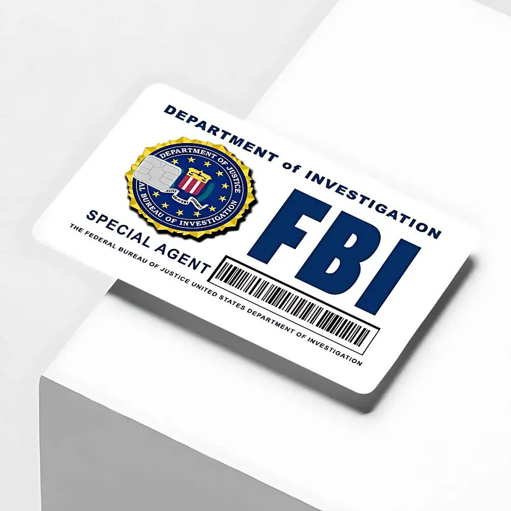 Police FBI Credit Debit Card Film Skin Sticker Credit Card Skin Stickers For Bank Card Bus Metro Card Sticker Waterproof