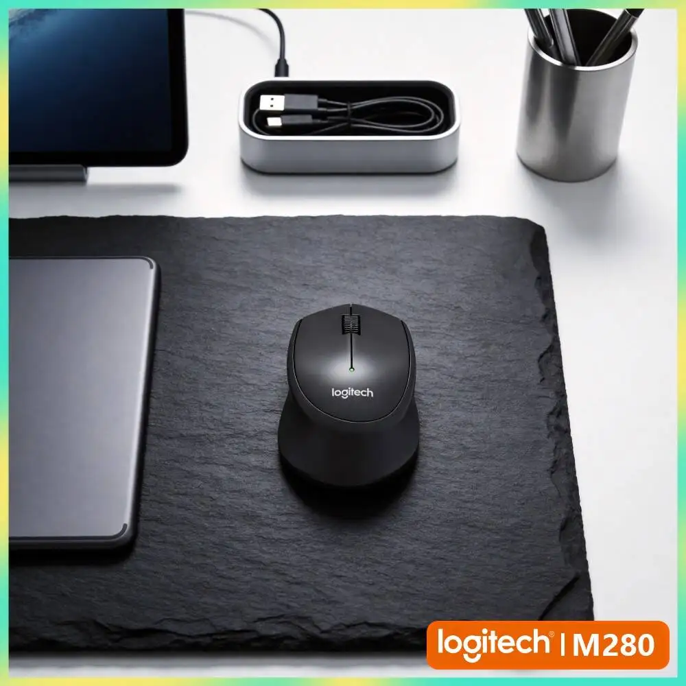 Logitech M280 Wireless Mouse Lightweight Portable Design 10m Range 1000 DPI Precision Tracking Reliable 18-Month Battery