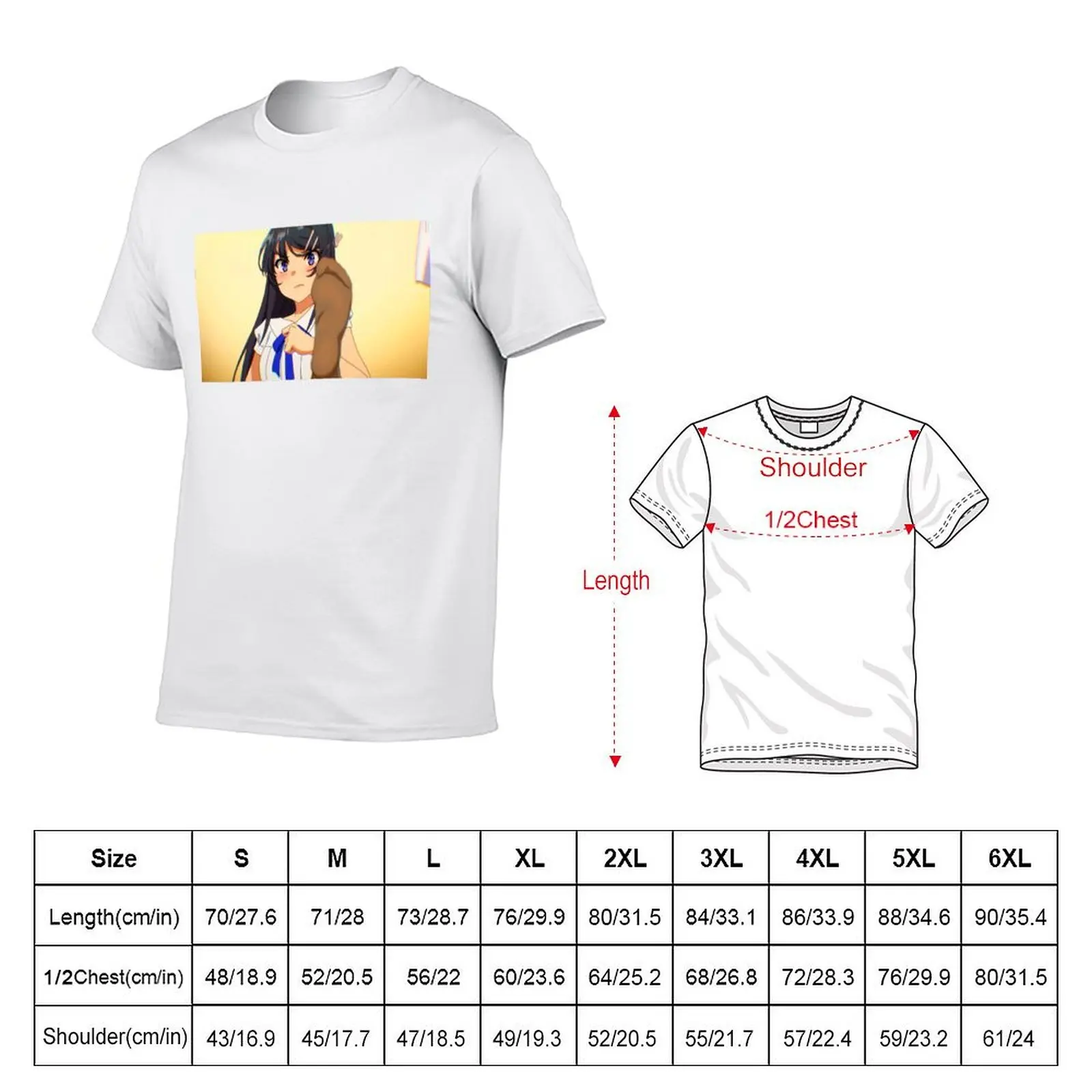 Mai Sakurajima T-Shirt Soft Cotton Print T-Shirt