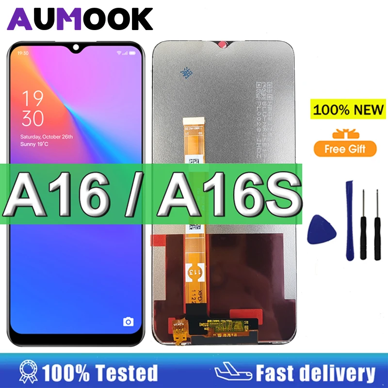 LCD Display Per Oppo A16 CPH2269 - Schermo Touchscreen Full Assembly Con Kit Strumenti (Nero) - 2