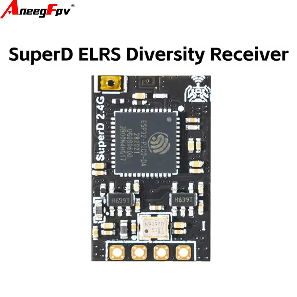 BETAFPV SuperD ELRS Diversity Receiver  with TCXO 2.4G / 915MHZ for FPV Freestyle Long Range Fixed-wing Drones DIY Parts