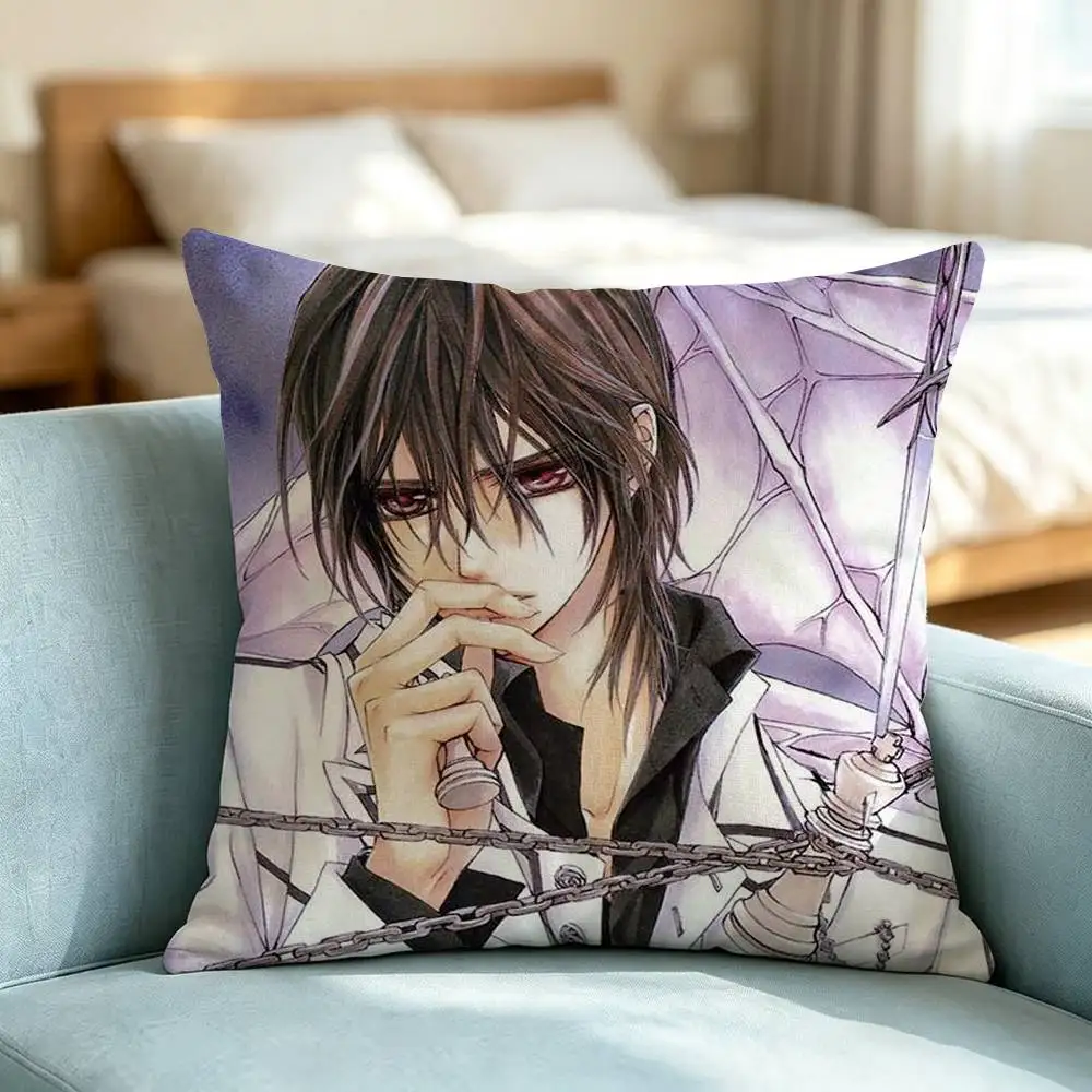 Vampire Knight -Kuran Kaname  Square Double-Sided printed Pillow Case Bedroom Bedside Pillow Sofa Cushion Cover Gift