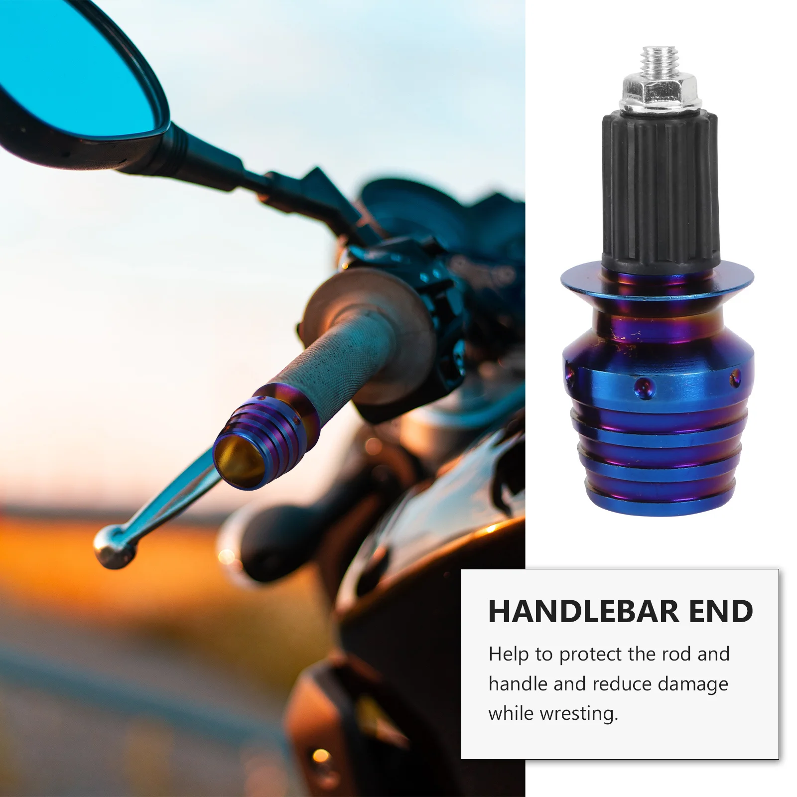 

2Pcs Motorcycle Handlebar Plugs High-Quality Aluminum Alloy Vibration Dampening Universal Fit for 16-18Mm Handlebars Gear