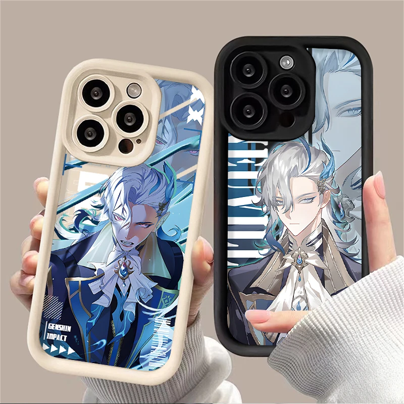 Genshin Impact Neuvillette Case For Samsung Galaxy A56 A36 A26 A16 A06 A15 A25 A35 A55 5G S25 S24 S23 Ultra S22 S21 Plus FE Capa