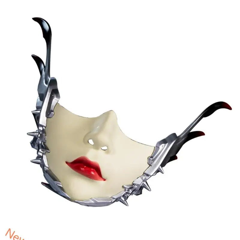 ハロウィーンハーフフェイスマスク男性のためのメカニカルマスクマスクマスカレーデスアクセサリー