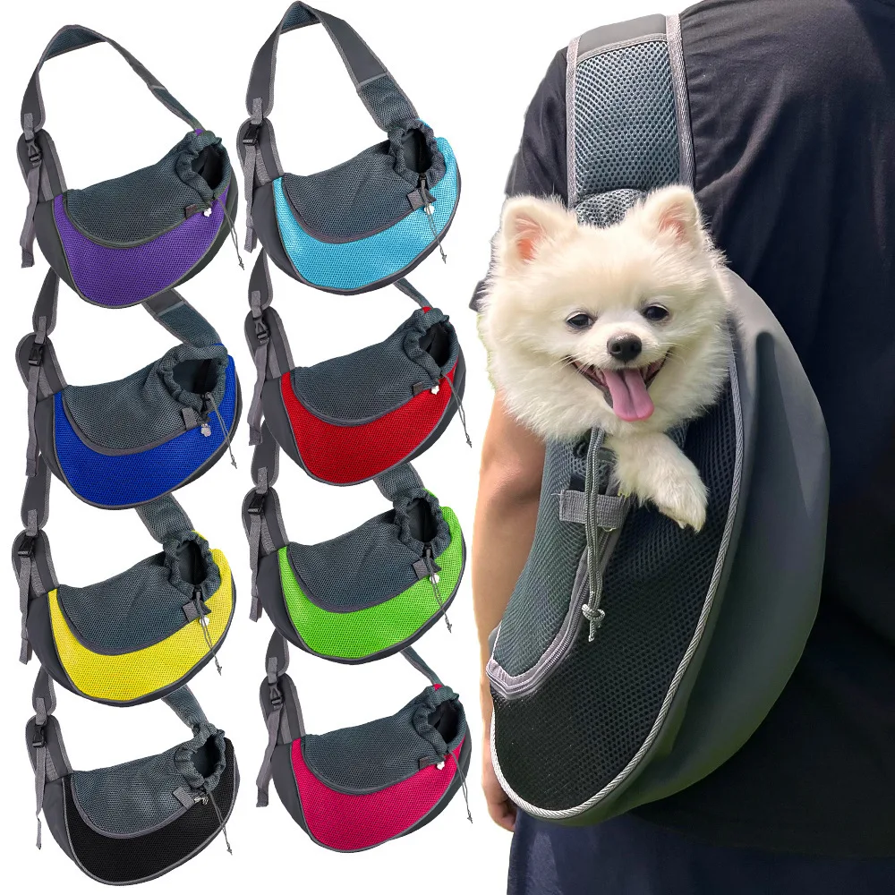 Pet Carrier Backpack, Travel Tote, Shoulder Bags, Mesh Sling, Carry Pack, Pet Carrying Supplies, Crossbody Shoulder Bag, 1Pc