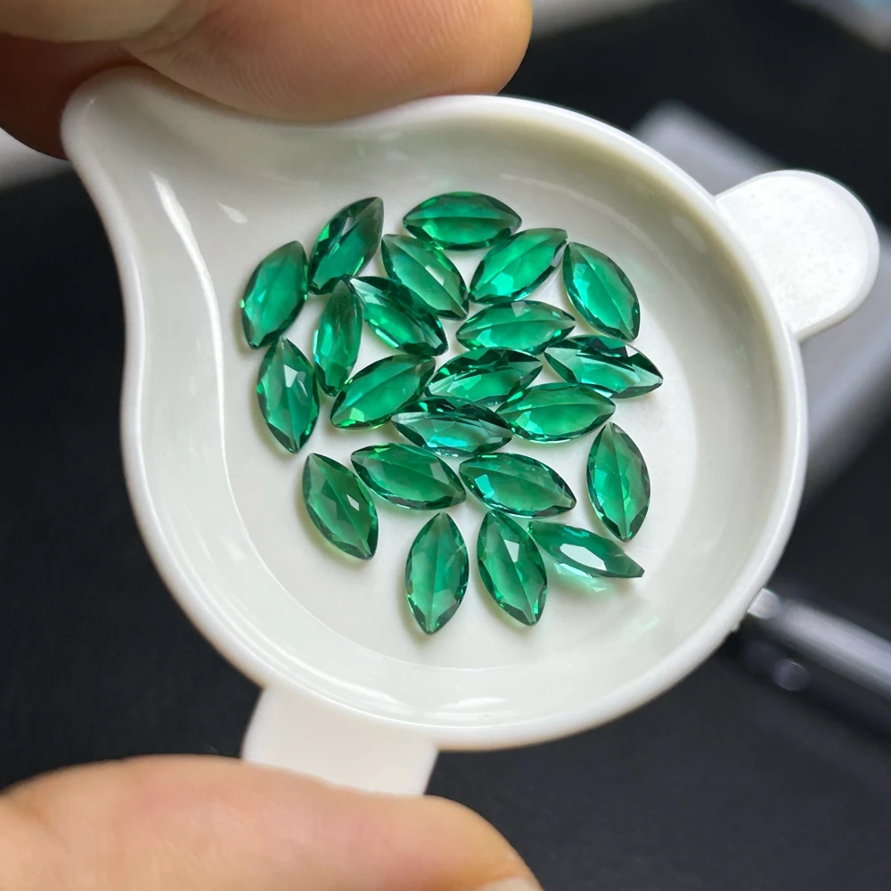 

Marquise Sahpe 1.5x3mm to 6x12mm Dark Green Zambia Emerald Hydrothermal Lab Grown Gemstone