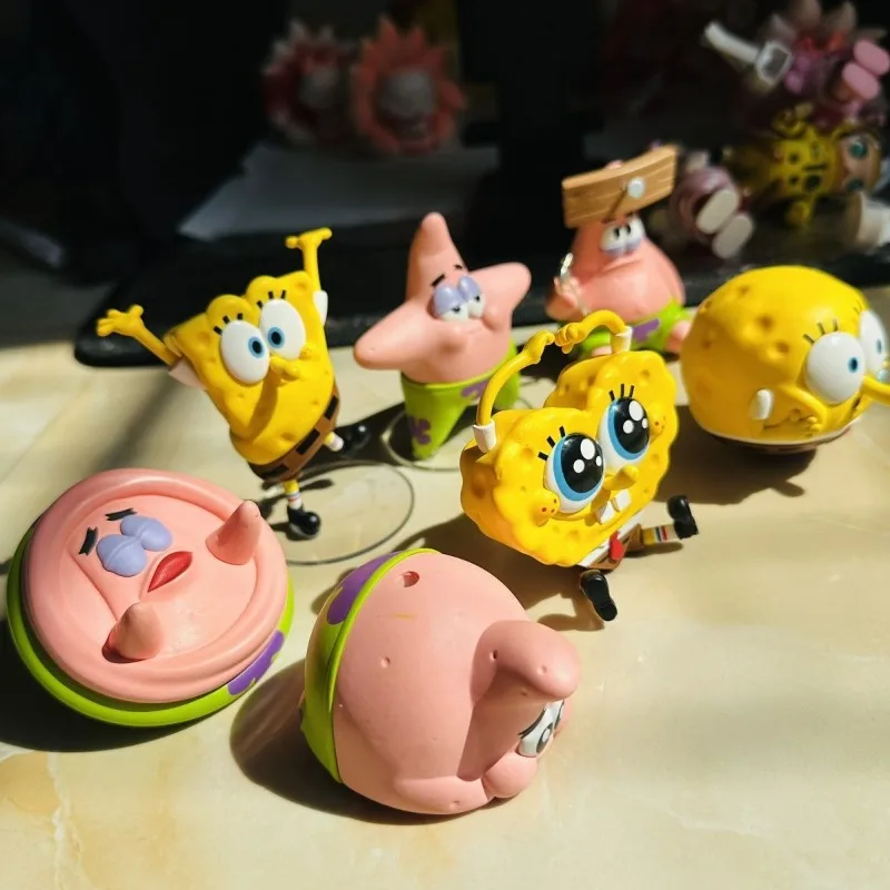 

Hot Sale SpongeBob SquarePants Funny Series Anime Figure Blind Box Collectible Desktop Decor Toy Gift for Fans