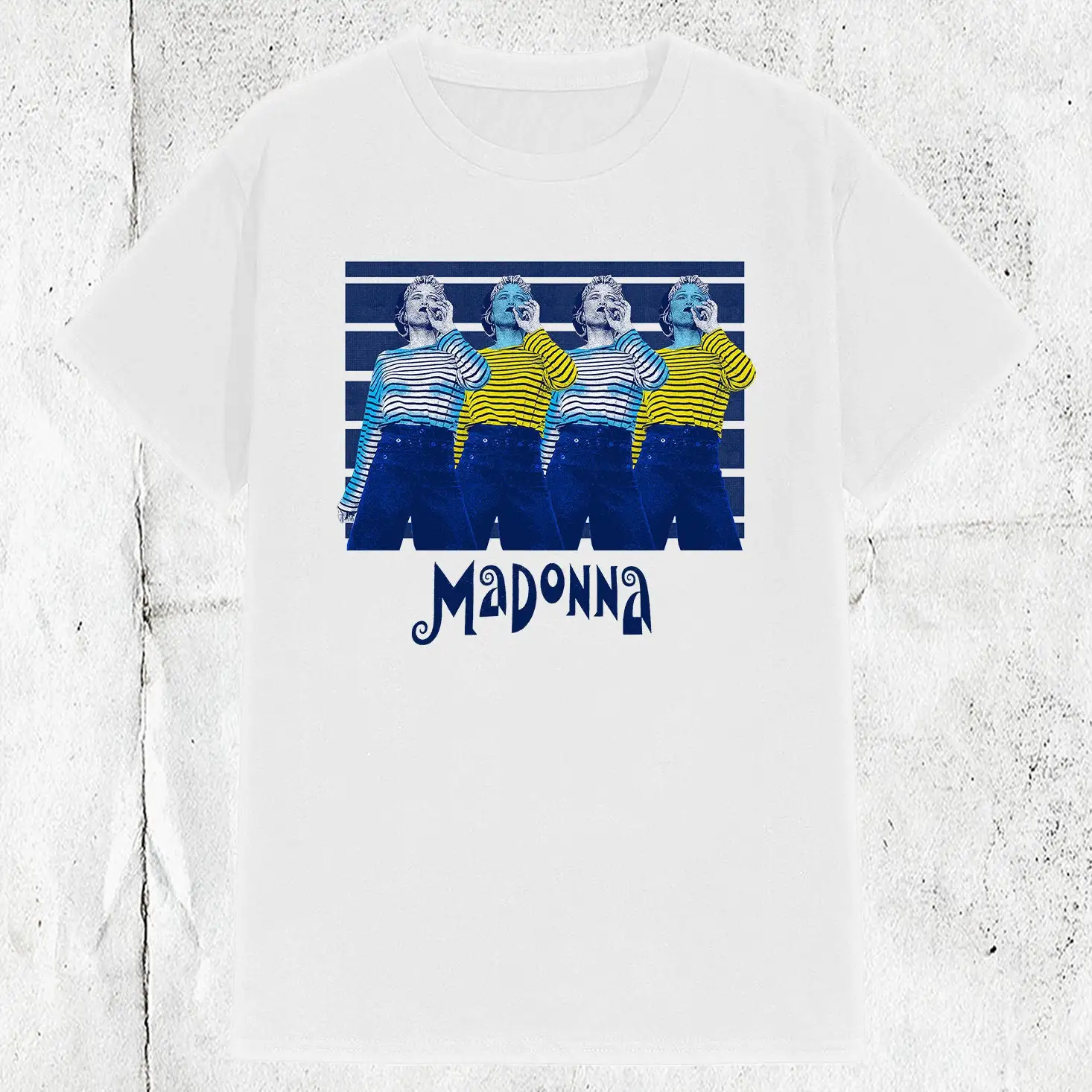 

Винтажная футболка в стиле 1950-х 90-х с изображением певицы Мадонны