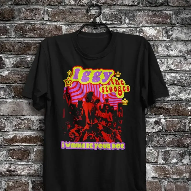 Iggy Pop The Stooges No Fun 1960s I Wanna Be Your Dog Heavy Metal Rock T Shirt