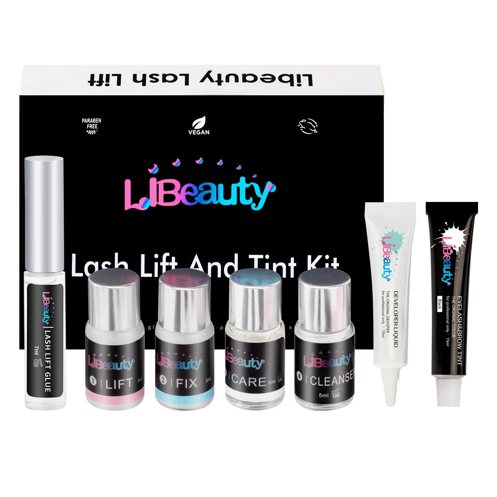 

Libeauty 5-6 минут, цвет ресниц, фотоподъемник и ТИНТ в комплекте, искусственный клей, срок службы 30-60 дней, инструмент для макияжа