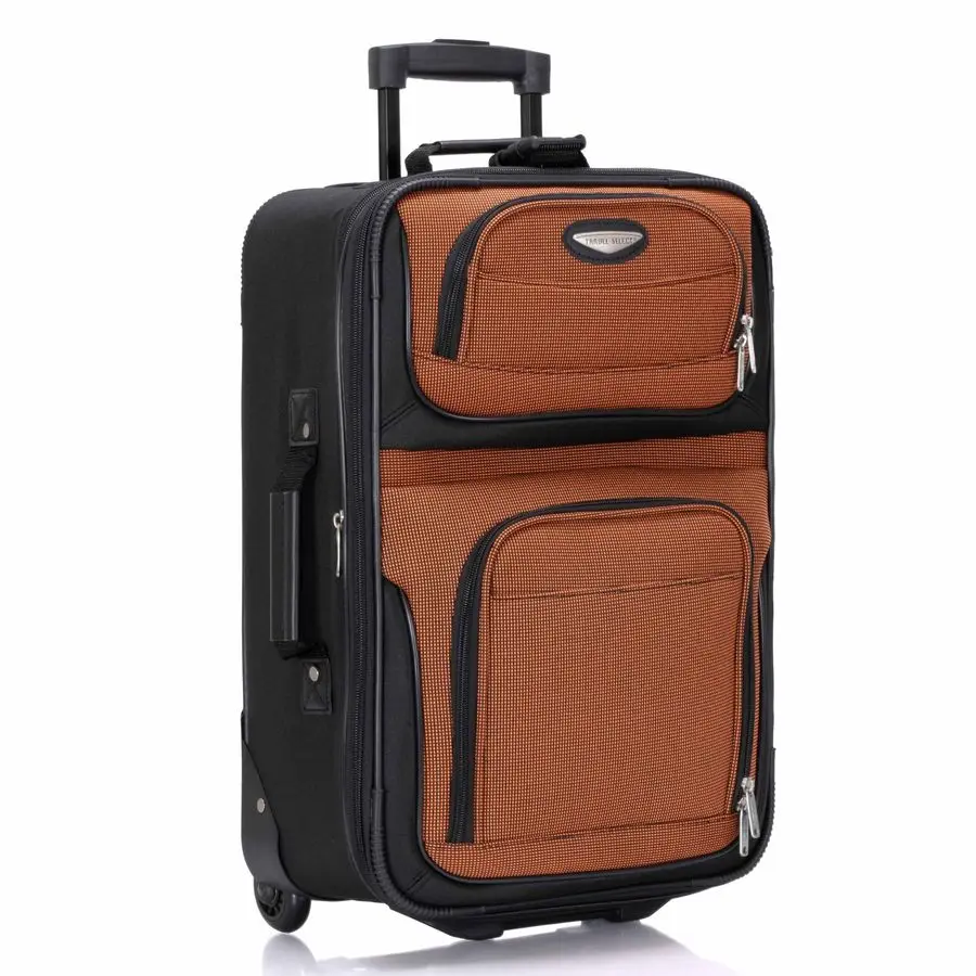 

Softside Expandable Luggage with Rolling Wheels, Orange, 21Inch Carryon