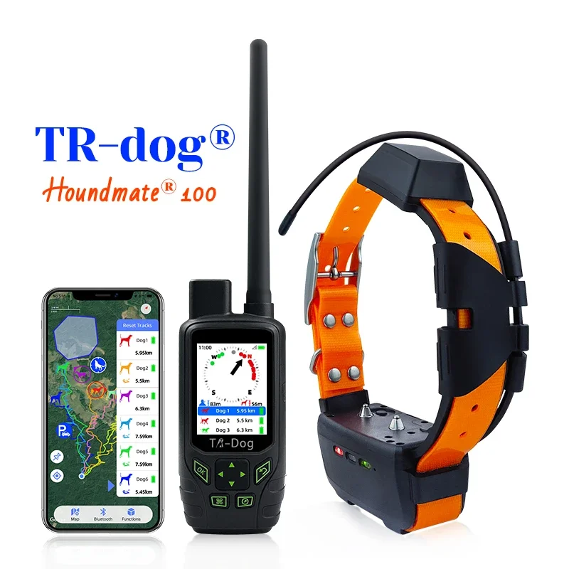 ปลอกคอและระบบติดตามสำหรับสุนัขล่าสัตว์ Gps/glonass/beidou พร้อมฟีเจอร์ E-COLLAR